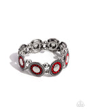 Pendant Paladin - Red Bracelet - Paparazzi Accessories Bracelet Bedazzle Me Pretty Mobile Fashion Boutique