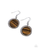 Pendant Paradox - Brown Earrings - Paparazzi Accessories Earrings Bedazzle Me Pretty Mobile Fashion Boutique
