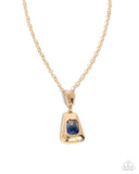 Pendant Promise - Blue Necklace - Paparazzi Accessories Necklace Bedazzle Me Pretty Mobile Fashion Boutique