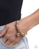 Pensive Polish - Gold Bracelet - Paparazzi Accessories Bracelet Bedazzle Me Pretty Mobile Fashion Boutique