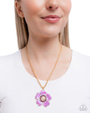 Perennial Pendant - Purple Necklace - Paparazzi Accessories Necklace Bedazzle Me Pretty Mobile Fashion Boutique
