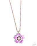 Perennial Pendant - Purple Necklace - Paparazzi Accessories Necklace Bedazzle Me Pretty Mobile Fashion Boutique