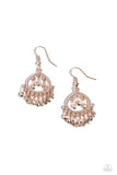 Persian Persuasion - Rose Gold Earrings - Paparazzi Accessories Earrings Bedazzle Me Pretty Mobile Fashion Boutique
