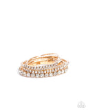Persistent Pizzazz - Gold Bracelet - Paparazzi Accessories Bracelet Bedazzle Me Pretty Mobile Fashion Boutique