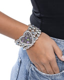 Personal History - Purple Bracelet - Paparazzi Accessories Bracelet Bedazzle Me Pretty Mobile Fashion Boutique