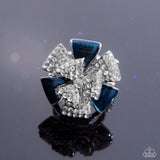 Persuasive Pizzazz - Blue Ring - Paparazzi Accessories Ring Bedazzle Me Pretty Mobile Fashion Boutique