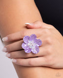 Petal Pact - Purple Ring - Paparazzi Accessories Ring Bedazzle Me Pretty Mobile Fashion Boutique
