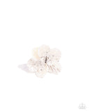 Petal Pact - White Ring - Paparazzi Accessories Ring Bedazzle Me Pretty Mobile Fashion Boutique