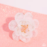 Petal Privilege - White Ring - Paparazzi Accessories Ring Bedazzle Me Pretty Mobile Fashion Boutique