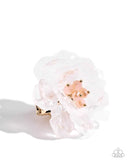 Petal Privilege - White Ring - Paparazzi Accessories Ring Bedazzle Me Pretty Mobile Fashion Boutique