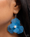 PETAL the Score - Blue Earrings - Paparazzi Accessories Earrings Bedazzle Me Pretty Mobile Fashion Boutique