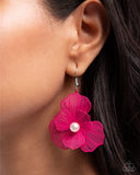 PETAL the Score - Pink Earrings - Paparazzi Accessories Earrings Bedazzle Me Pretty Mobile Fashion Boutique