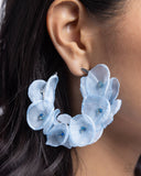 Petaled Pageant - Blue Earrings - Paparazzi Accessories Earrings Bedazzle Me Pretty Mobile Fashion Boutique
