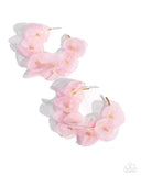 Petaled Pageant - Gold Earrings - Paparazzi Accessories Earrings Bedazzle Me Pretty Mobile Fashion Boutique