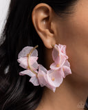 Petaled Pageant - Gold Earrings - Paparazzi Accessories Earrings Bedazzle Me Pretty Mobile Fashion Boutique