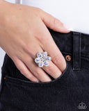 Petaled Promenade - Purple Ring - Paparazzi Accessories Ring Bedazzle Me Pretty Mobile Fashion Boutique