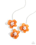 Petaled Promotion - Orange Necklace - Paparazzi Accessories Necklace Bedazzle Me Pretty Mobile Fashion Boutique
