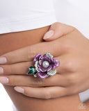 Petaled Wonder - Purple Ring - Paparazzi Accessories Ring Bedazzle Me Pretty Mobile Fashion Boutique