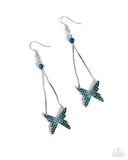 Pick A FLIGHT - Blue Earrings - Paparazzi Accessories Earrings Bedazzle Me Pretty Mobile Fashion Boutique