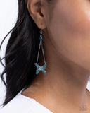 Pick A FLIGHT - Blue Earrings - Paparazzi Accessories Earrings Bedazzle Me Pretty Mobile Fashion Boutique