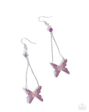 Pick A FLIGHT - Pink Earrings - Paparazzi Accessories Earrings Bedazzle Me Pretty Mobile Fashion Boutique