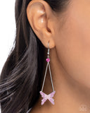Pick A FLIGHT - Pink Earrings - Paparazzi Accessories Earrings Bedazzle Me Pretty Mobile Fashion Boutique