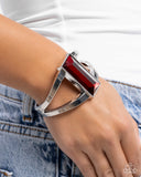 Pick-Me-Up Pizzazz - Red Bracelet - Paparazzi Accessories Bracelet Bedazzle Me Pretty Mobile Fashion Boutique