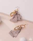 Picnic Pizzazz  - Brown Earrings - Paparazzi Accessories Earrings Bedazzle Me Pretty Mobile Fashion Boutique