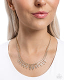 Piercing Passion - Gold Necklace - Paparazzi Accessories Necklace Bedazzle Me Pretty Mobile Fashion Boutique