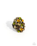 Piquant Persuasion - Brass Ring - Paparazzi Accessories Ring Bedazzle Me Pretty Mobile Fashion Boutique