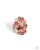 Piquant Persuasion - Copper Ring - Paparazzi Accessories Ring Bedazzle Me Pretty Mobile Fashion Boutique