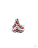 Piquant Promise - Red Ring - Paparazzi Accessories Ring Bedazzle Me Pretty Mobile Fashion Boutique