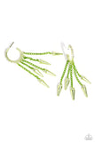 Piquant Punk - Green Earrings - Paparazzi Accessories Earrings Bedazzle Me Pretty Mobile Fashion Boutique