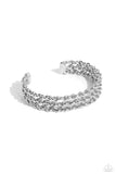 Pit Crew - Silver Mens Bracelet - Paparazzi Accessories Mens Bracelet Bedazzle Me Pretty Mobile Fashion Boutique