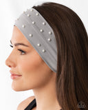 Placid Pearls - Silver Headband - Paparazzi Accessories Bedazzle Me Pretty Mobile Fashion Boutique