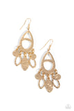 PLAINS Jane - Gold Earrings - Paparazzi Accessories Earrings Bedazzle Me Pretty Mobile Fashion Boutique