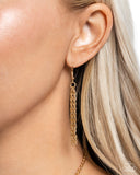 Planetary Pizzazz - Gold Lanyard - Paparazzi Accessories Lanyard Bedazzle Me Pretty Mobile Fashion Boutique