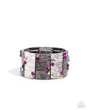 Plated Potential - Pink Bracelet - Paparazzi Accessories Bracelet Bedazzle Me Pretty Mobile Fashion Boutique