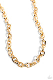 Player of the Year - Gold Mens Necklace - Paparazzi Accessories Mens Necklace Bedazzle Me Pretty Mobile Fashion Boutique