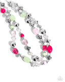 Playful Past - Pink Necklace - Paparazzi Accessories Necklace Bedazzle Me Pretty Mobile Fashion Boutique