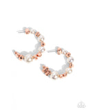 Playful Pearls - Copper Earrings - Paparazzi Accessories Earrings Bedazzle Me Pretty Mobile Fashion Boutique