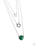 Playfully Panache - Green Necklace - Paparazzi Accessories Necklace Bedazzle Me Pretty Mobile Fashion Boutique