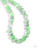 Plentiful Pearls - Green Necklace - Paparazzi Accessories Necklace Bedazzle Me Pretty Mobile Fashion Boutique