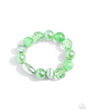 Plentiful Pigment - Green Bracelet - Paparazzi Accessories Bracelet Bedazzle Me Pretty Mobile Fashion Boutique