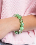Plentiful Pigment - Green Bracelet - Paparazzi Accessories Bracelet Bedazzle Me Pretty Mobile Fashion Boutique