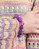 Plentiful Pigment - Purple Bracelet - Paparazzi Accessories Bracelet Bedazzle Me Pretty Mobile Fashion Boutique