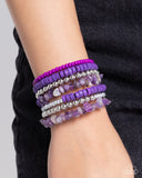 Plentiful Pizzazz - Purple Bracelet - Paparazzi Accessories Bracelet Bedazzle Me Pretty Mobile Fashion Boutique