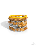 Plentiful Pizzazz - Yellow Bracelet - Paparazzi Accessories Bracelet Bedazzle Me Pretty Mobile Fashion Boutique