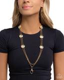 Pocketful of Sunshine - Gold Lanyard - Paparazzi Accessories Lanyard Bedazzle Me Pretty Mobile Fashion Boutique