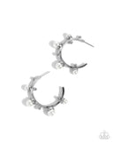 Poetic Pearls - White Earrings - Paparazzi Accessories Earrings Bedazzle Me Pretty Mobile Fashion Boutique